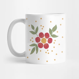 Red flower Mug